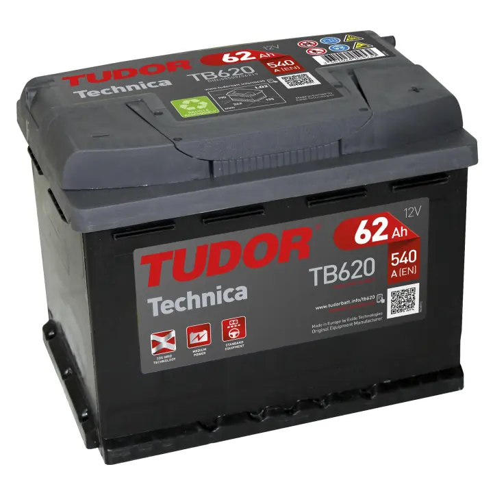Batería Tudor TB620 62.0 H5 para Vehículos - Alta Capacidad - 1