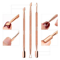 2/6pcs Pusher De Cutículas Doble Final En Acero Inoxidable Herramienta De Limpieza De Uñas Para Pedicura Y Manicura Eliminador De Piel Muerta - details 1