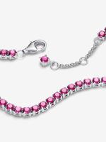 Pandora - Pulsera de tenis rosa brillante - Plata de ley - details 0