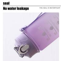 Botella De Deporte De Agua Con Pajita Y Tapa Pop-Up Gradiente De Colores 900ML Plástico Portátil Para Exteriores Y Aire Libre - details 9