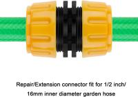 6 piezas de extensión de conector de manguera macho para junta de tubería de manguera de jardín (conector de reparación) - details 1