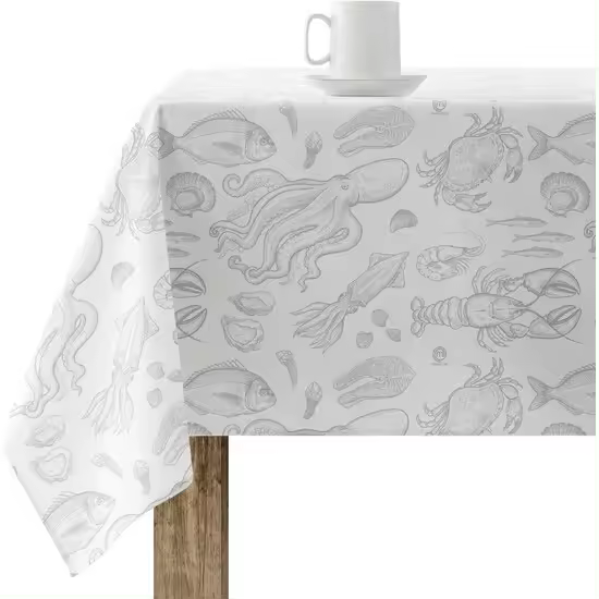 BL BELUM  Mantel Resinado Antimanchas MasterChef Modelo: 0400-34 Tejido: 100% Algodón - Mantel NO Hule tacto algodón muy suave - Mantel Impermeable repelente líquidos - Mantel Elegante Made By BL BELUM - Mantel No traspasan Líquidos Made Spain - 1