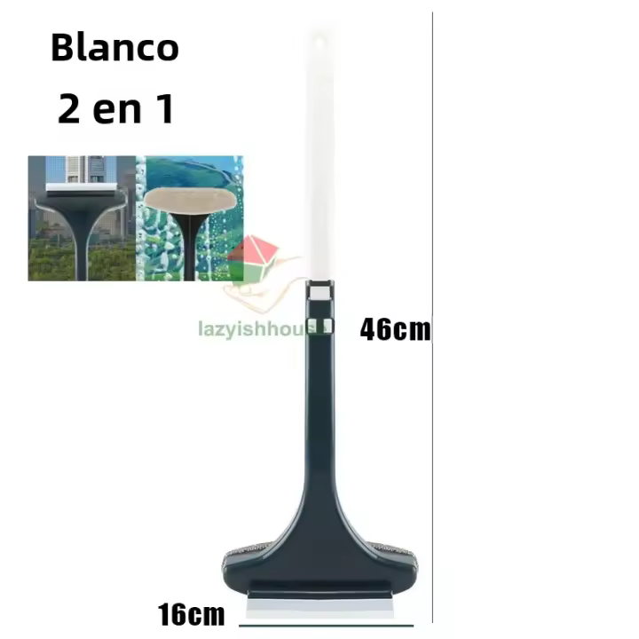 Limpia Ventanas Herramienta De Limpieza Doble Lado Varilla Telescópica Escobilla Limpia Paredes De Cristal Cepillo Limpiador De Ventanas Accesorios De Cocina - 1