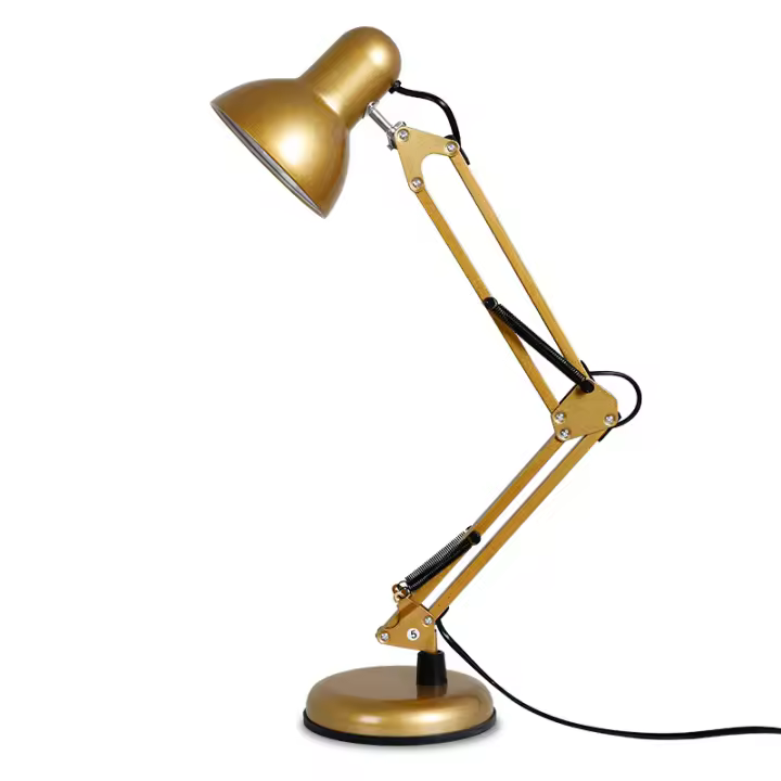 American Iron Art Lámpara de Mesa de Rego de aprizaje para niños Lámpara de Mesa LED articulada retro ajustable en Altura con Base roscada E27 - 1