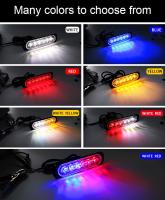 Luz De Estroboscopio LED Para Coche Con 6LED Luz De Emergencia Advertencia Para Camión Color Blanco 12V 24V Material Aleación De Aluminio+Lente PC - details 4