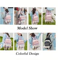 Mochila Kawaii para Niños con alfileres y accesorios, mochila estética para niños, Bolso Escolar para adolescentes - details 4