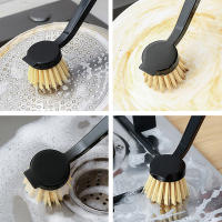 Cepillo De Limpieza Para Ollas Y Platos Con Mango Largo Sin Aceite 1 Pieza Herramienta De Limpieza De Cocina Para Panes - details 3