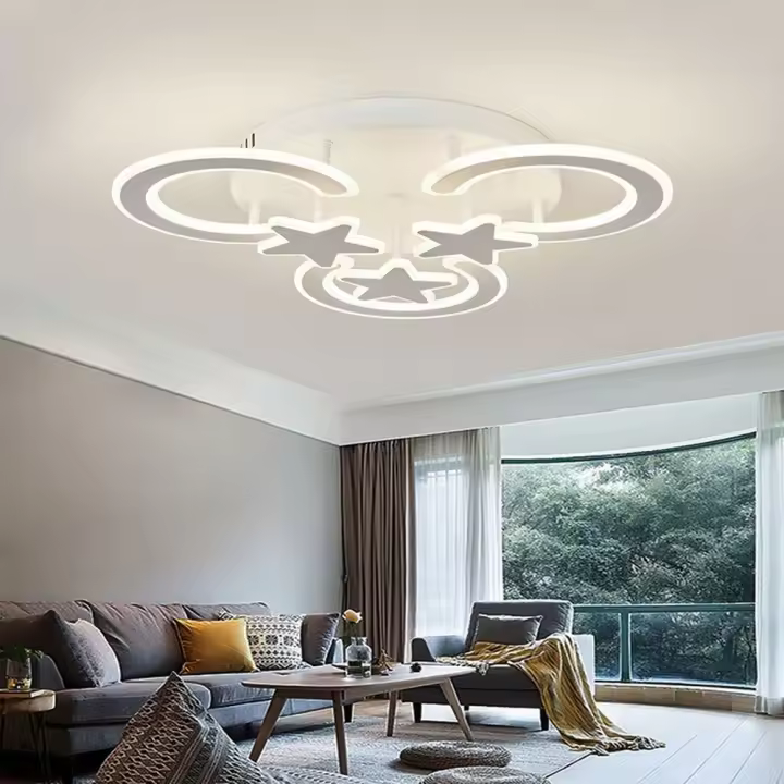 Lámpara de Techo Led, con Mando a Distancia, 3 Tipos de Luz, Intensidad Regulable, 120W, Blanco - 1