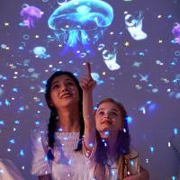 Proyector De Estrellas Galácticas Luz Nocturna Recargable Por USB Con Océano Colorido Para Niños Regalo De Navidad - details 5