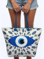 MEJORADA KD-2306 Bolso de Playa-Tote Bag Súper Grande 60x40x20CM con Diseño de Ojo Turco y Motivos Azules, Ideal para Playa y Vacaciones - details 5