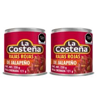 La+Costeña Pack 2 Rajas rojas de Jalapeño 220gr- Producto mexicano - details 0