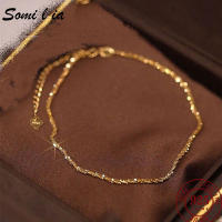 Pulsera De Plata Esterlina S925 Con Galio 18K SOMILIA Pulsera Brillante Y Plateada Para Mujer Joyería De Mano Regalo De Fiestas - details 0