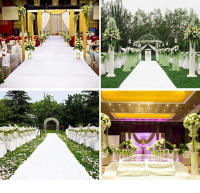 Carpetas De Boda 1.5M Blanco Antideslizante Para Pasillo Hotel Banquete Celebración Activity Ceremonia Escenario Party Moderno Polyester - details 5