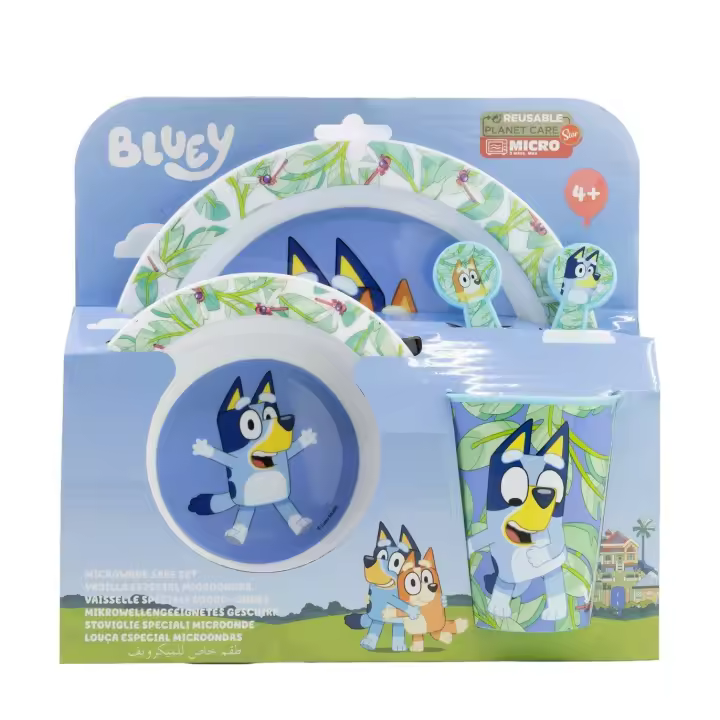 Set vajilla infantil micro Bluey y Bingo 5 piezas - Bluey - 1