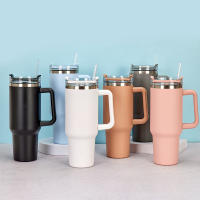 Botella De Agua Aislada De Acero Inoxidable De 40oz Con Mango  De Bebida Para Verano Y Exterior Mantén Frío Con Tapón Y Pajita Mug - details 9