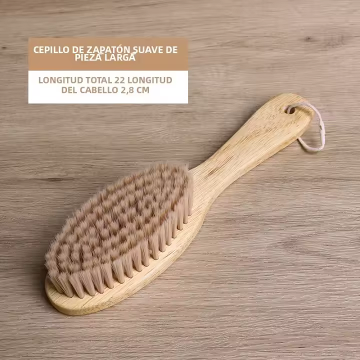 Cepillo De Limpieza Para Zapatos Y Ropa Con Cerdas De Goma Y Madera Suave Herramientas Domésticas No Dañinas Para Zapatos Y Ropa - 1