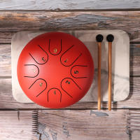 Steel Tongue Drum De 6 Pulgadas Con 8 Notas Instrumento De Percusión Portátil Para Aliviar El Estrés Regalo Musical Para Principiantes Y Jugadores De Drum - details 6
