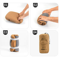 Almohada De Memoria Suave De Rebound Lenta Soporte Cervical Para Camping Exterior Viajes Almohada Portátil Noontime Neck Support Pillow - details 5