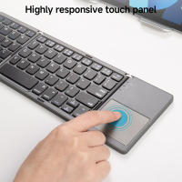 Mini Teclado Bluetooth Con Touchpad Para Android IOS Windows Teclado Inalámbrico Plegable De Tres Secciones Para Macbook PC Laptop Tablet Phone - details 3