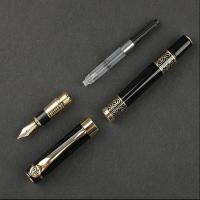 Pluma Fuente Metálica Retro Con Nib De Alta Calidad Diseño Clásico Incluye Convertidor Para Escritura De Negocios Oficina Y Escuela Suministros De Papelería - details 3