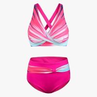 Traje de baño de dos piezas estampado de cintura alta para mujer 2025 - details 5