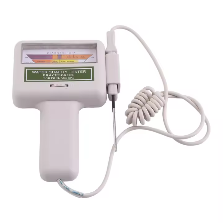 Analizador DE NIVEL DE Agua Monitor de Prueba para Piscina, Agua de Spa, Fuente de Agua Probador de nivel de cloro portátil 2 en 1 pH y Cl2 - 1