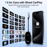 Adaptador CarPlay inalámbrico para automóvil, convierta CarPlay con cable a inalámbrico, Carplay+Auto 2 en 1, adaptador inalámbrico Plug and Play Car Play, compatible con iPhone Conexión perfecta multiusuario (negro) - details 5