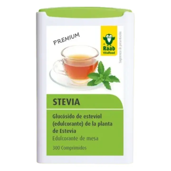Stevia, Edulcorante Vegano y Sin Gluten – 300 Comprimidos - Raab Vitalfood - 1