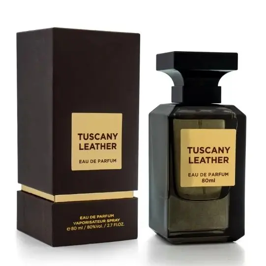 Tuscany Leather de Fragrance World Perfume Elegante Cuero Masculino dupe TOM FORD Larga duración Exlusivo - 80ml - 1