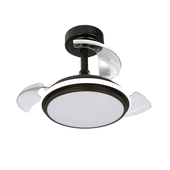 Ventilador de techo led 3cct aspas retráctiles antila mini xs 35w 3000lm negro — oferta en Miravia