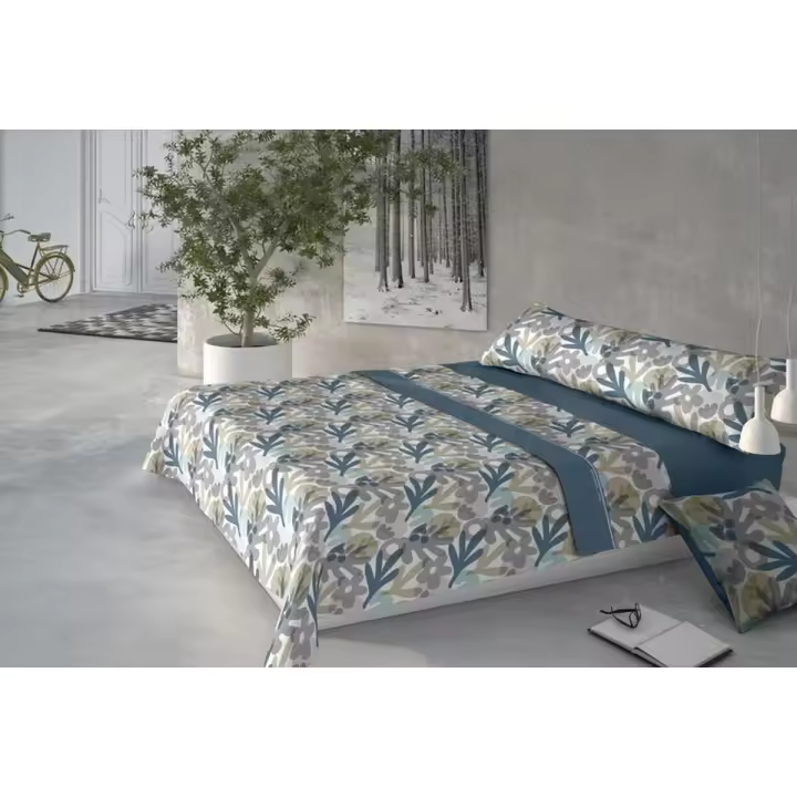 Juego de Sábanas Pierre Cardin CORALINA LILI Azul Cama de 135 - 1