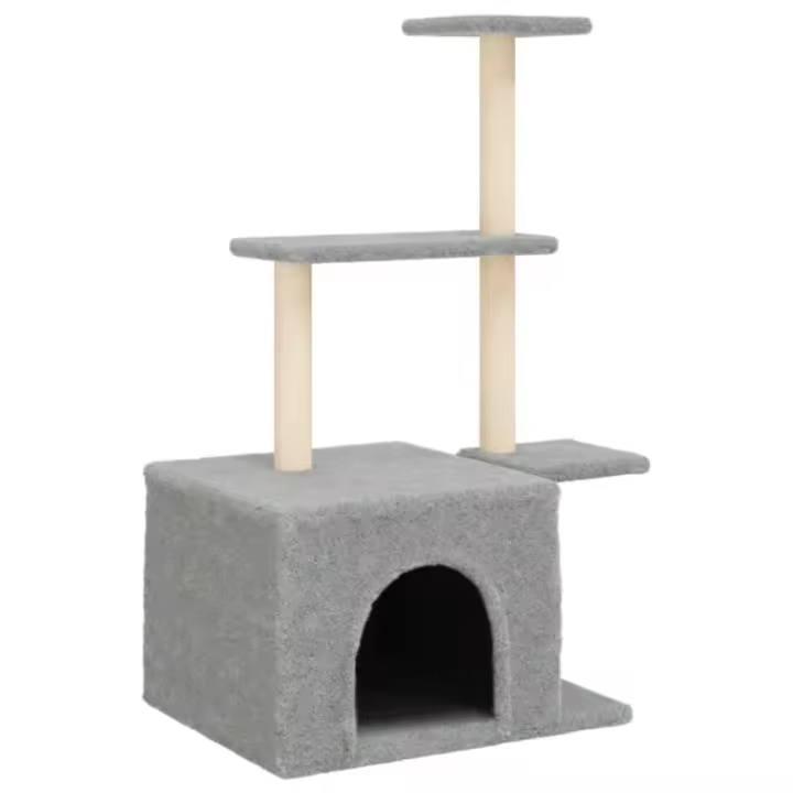 Rascador para Gatos con postes de ISAL gris Claro 110 cm - 1