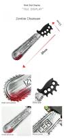 Machete Falso Con Cadena Sangrienta De Halloween 2024 Juguete De Cadena Plástica Para Juegos De Rol Decoración De Horror Con Manchas De Sangre Suministros De Fiesta - details 0