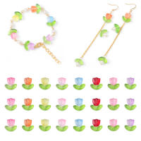 25 Sets De Polvo De Gel Para Manualidades Perlas De Tulipán De Vidrio Gradiente Material Para Hacer Pulseras Collares Accesorios Y Peinados DIY - details 0
