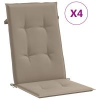 vidaXL Cojín silla de jardín respaldo alto 4 uds tela 120x50x3cm Color Antracita,  Crema,  Azul y mas Cojín Decorativo de Asiento Cojines de muebles de salon - details 3