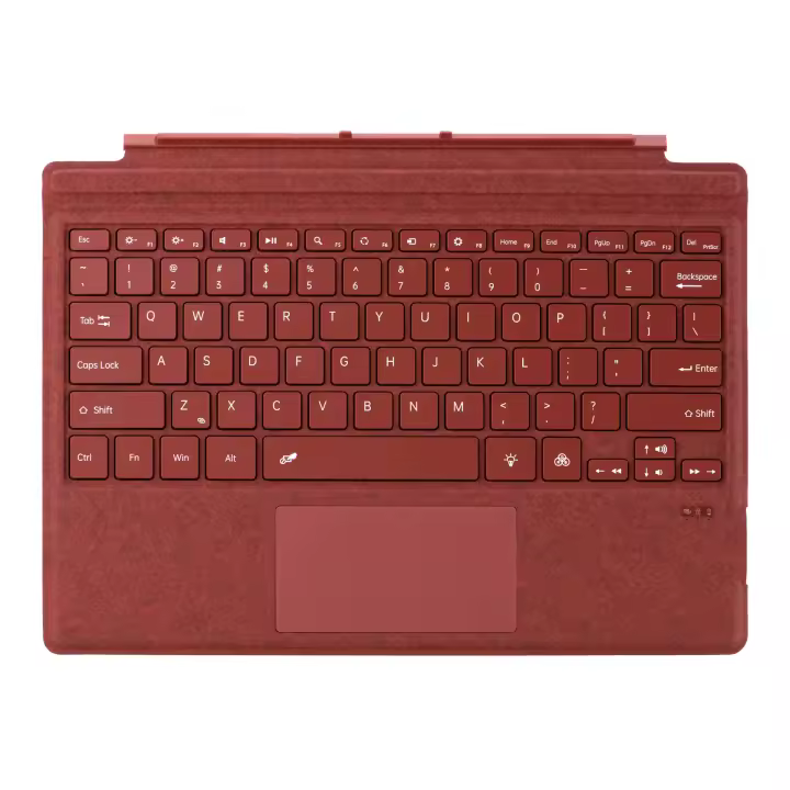 1089D For Microsoft Surface Pro 7+ / 7 / 6 / 5 / 4 / 3 Colorful Backlit Tablet Bluetooth Keyboard wi - 1