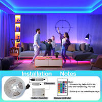 1PC Cinta LED RGB 5V Con Control Remoto De 24 Teclas Banda De Luz De Batería 2835 LED Para Decoración De Habitación Y Sala De Juegos - details 4