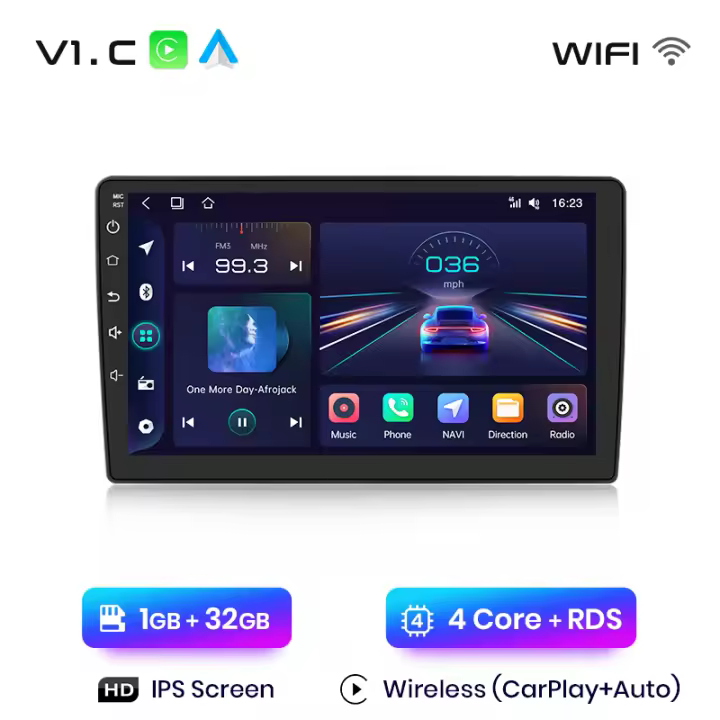 Junsun Tech Android 13 Radio para  Peugeot 407 2004 2005 2006 2007 2008 2009 2010 2011 de Coche con Chip Qualcomm de 8 Núcleos CarPlay Inalámbrico Autorradio Estéreo Pantalla HD Multimedia - 1