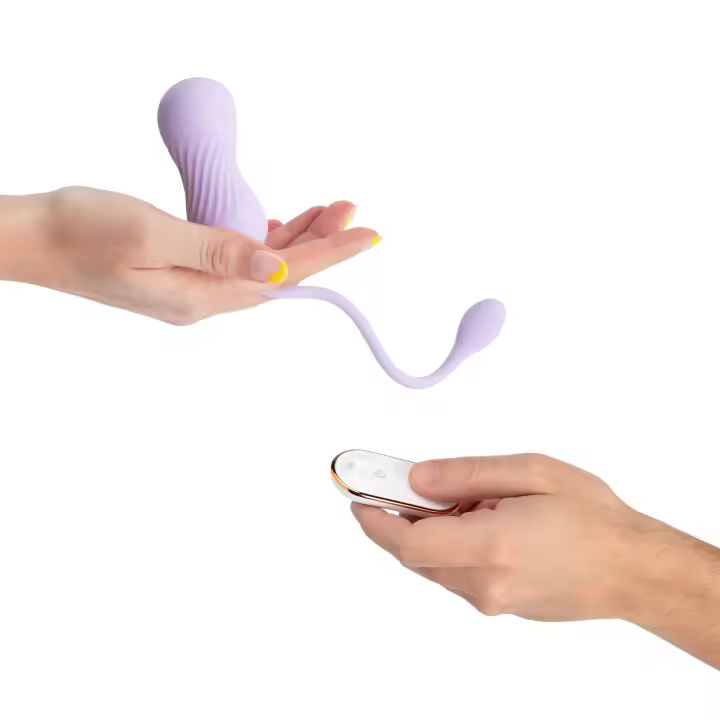 Platanomelón - Vibrador Huevo Texturizado con Movimiento Rotatorio, Control Remoto, Sumergible y Recargable - Abi - 1