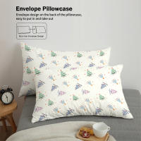 Juego De Cama Navideño 3 Piezas Con Patrón De Árbol De Navidad (1 Funda De Edredón + 2 Fundas De Almohada) Set De Ropa De Cama Suave Y Cómoda - details 12