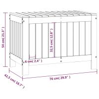 vidaXL Caja de almacenaje jardín madera de pino negro 76x42,5x54 cm - details 7
