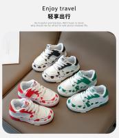 Zapatos Casuales Para Niños Y Niñas En PU Cuero Rojos Con Patrón De Puntos Cómodos Y Transpirables Zapatos De Camina Para Estudiantes Tallas Menores Verificación De Talla Sugerida - details 1
