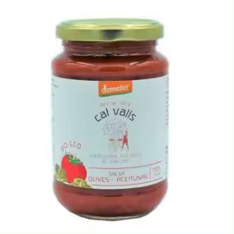 SALSA DE TOMATE con olivas verdes 350 gr DEMETER - 1