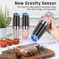 Molinillo Eléctrico automático para pimienta y sal, herramienta de cocina con luz LED, ajustable, sin aspereza,  para cocina, camping, picnic, Gadgets de cocina-Black Friday-regalo de Navidad - details 5