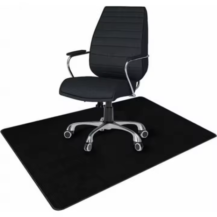 Alfabrilla para Silla de oficina, alfabrilla protectora para Suelo rectangular lavable antideslizante, protector de Suelo para pisos de madera y baldosas, Negro, 120x90cm - 1