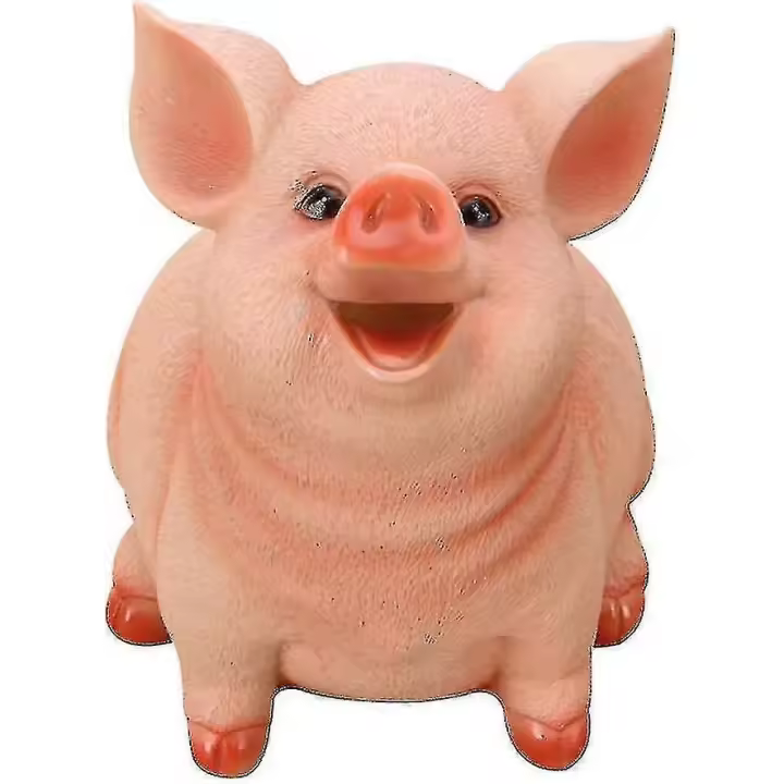 Bonita alcancía grande de juguete, irrompible, para ahorrar, ideal como regalo, para niños y niñas (cerdo grande) - 1