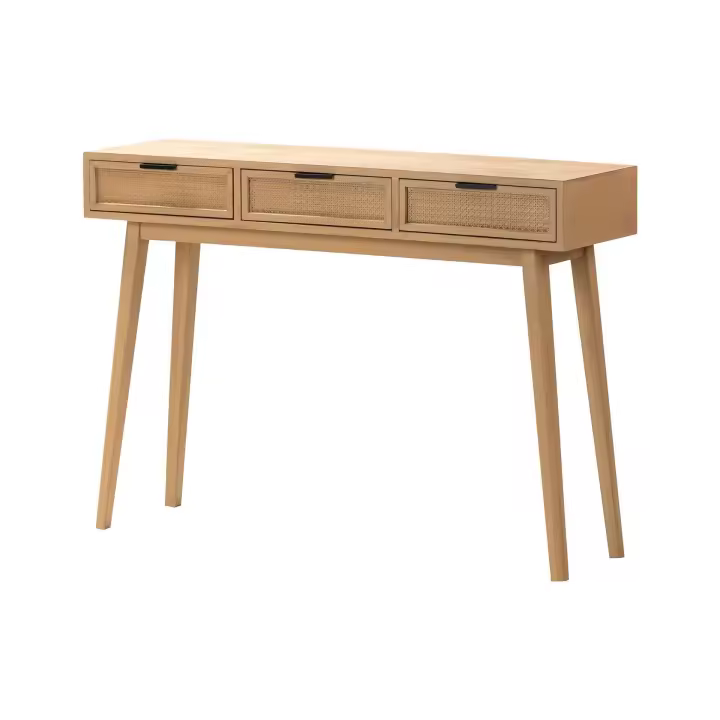 Adda Home Consola 3 Cajones Mdf Pino Marron 106x30x75 Cm - Entrada de Casa - 1