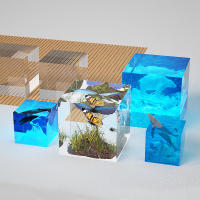 Molde De Silicona Transparente Para Epoxy Resina Grande Y Profundo Cubo Cuadrado Para Casting De Resina DIY Para Fabricación De Joyas - details 6