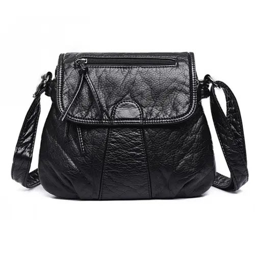 Bolso Bandolera Para Mujer De Cuero PU Suave De Alta Calidad Bolso De Hombro Moda Bolsos Handbags Estilo Versátil Cierre De Cremallera - 1