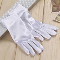 Guantes De Sol En Satén Estirables Clásicos Para Mujer En Blanco Y Oro Champán Guantes De Boda Adultos Talla Ajustable Moda - details 6